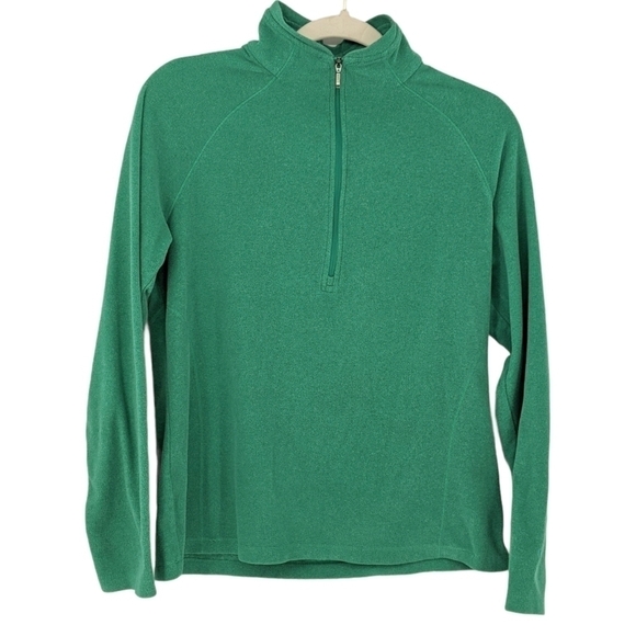 White Sierra 1/2 Zip Fleece Pullover Green M - Picture 1 of 7